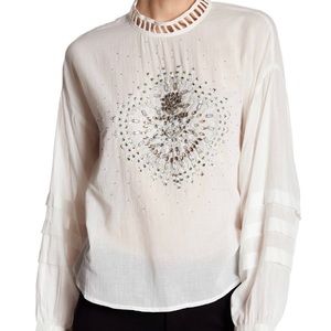 NWT Free People Embellished Blouse